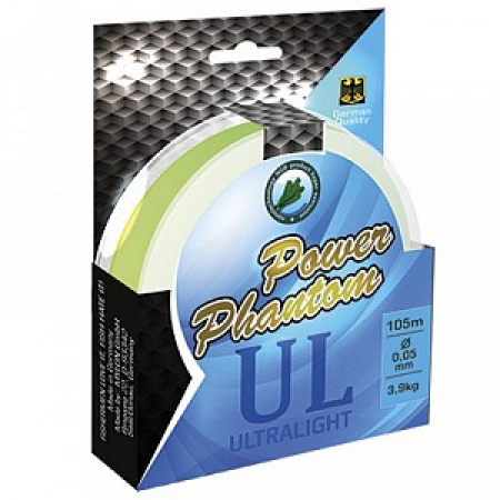 Шнур Power Phantom 6x UltraLight  0,04мм 105м зеленый