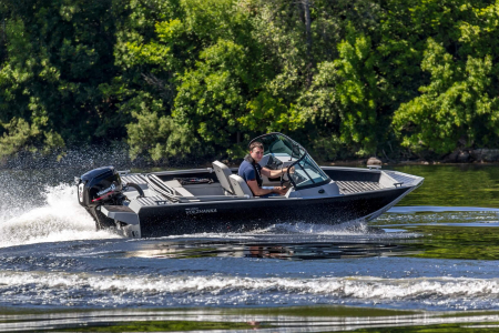 Лодка VOLZHANKA 44 Fish серый, карбон с мотором Hidea EF40 FEL-T 44F 02 I424
